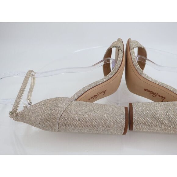 Sam Edelman Womens Yaro Sandals Ankle Strap Block Heel Gold Shimmer Size 11 Prom - Picture 6 of 12